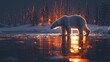 A polar bear's silhouette under the Northern Lights symbolizes the leadership qualities crucial for navigating the tech industry's frontier.