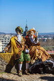 Fototapeta  - Disguised Couple - Annecy Venetian Carnival 2014