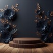 chinese dragon on the wall podium background