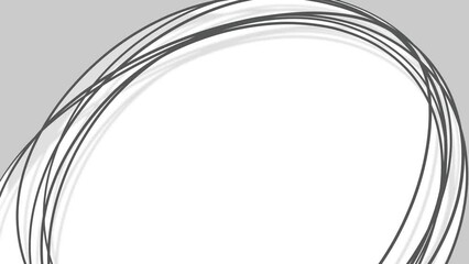 Wall Mural - Animation of a circular frame consisting of many outlined lines. Outside the boundaries, the background is gray.