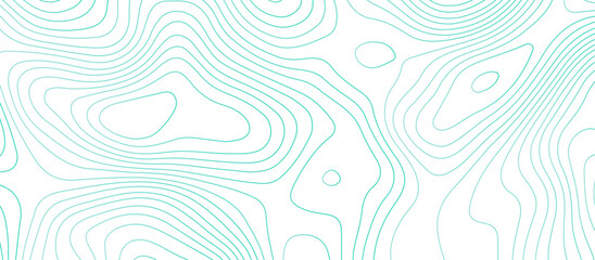 Wall Mural - Topographic map background geographic line map pattern .panorama view mint color wave curve lines .geographic mountain relief abstract grid .the concept map of a conditional geography map .