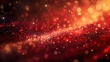 Fototapeta  - Red glitter vintage bokeh lights background