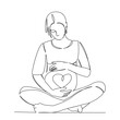 © nasharaga - pregnant woman in lotus with heart