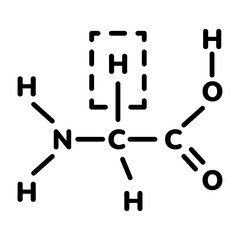 Poster - Get line style icon of glycine protein equation 