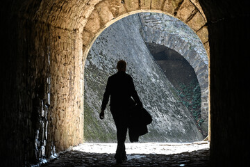 Wall Mural - gens visiteur citadelle Namur Belgique wallonie tourisme seul solitude