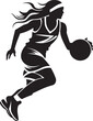 Dunk Dynasty Female Basketball Player Dunk Vector Graphics Dunk Dominance Vector Artwork Depicting Female Players Dunk