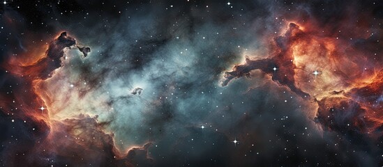 Wall Mural - the vivid and colorful orion nebula standing out in the dark expanse of space, a celestial beauty in