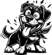 Zany rottweiler Cartoon icon 3