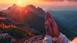 human hands praying to god for worship with mountains background