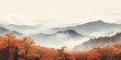 autumn mountain landscape Generative AI