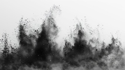 Poster - The effect of dusty grunge on an isolated element is created using grit modern texture and a black and white speckled element isolated from the rest.