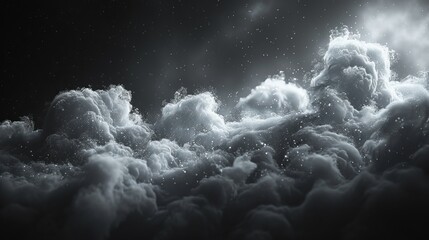 Aufkleber - Flowing clouds, blizzards, and whirlwinds on transparent background. Smoke and fog effects. Dynamic 3D elements.