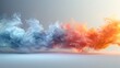 White steam explosion special effect. Realistic modern column of flame fog or mist. Isolated smoke puff on transparent background.