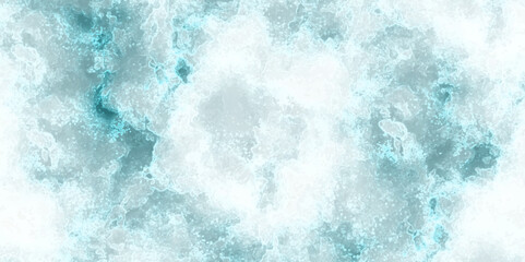 Poster - Abstract gradient light sky blue shades watercolor background on white paper texture. Blue watercolor hand-painted for background. Sky cloud landscape blue background with tiny clouds.