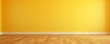 a floor in an empty room with the yellow wall