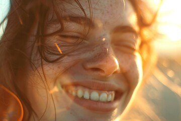 Fototapete - Smooth blurred warm-toned background with radiant light creating a soft transition gradient