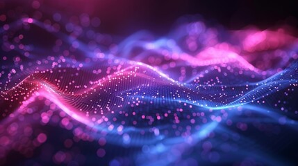 Leinwandbilder - A eometric background. A wireframe structure of light connection. A modern 3D graphic.