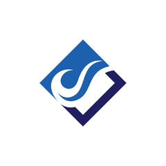 Wall Mural - Ocean wave logo, Wave logo design