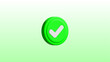 © esilastock - Green checkmark icon button or symbol on green background 3D