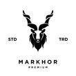 Markhor head animal logo design inspiration