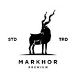 Markhor head animal logo design inspiration