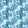 Ocean Blue Sea Water Seamless Background Tile