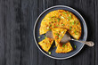 spanish potato omelette tortilla espanola on plate