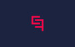 letter sf with square logo icon design vector design template inspiration