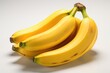 Two bananas on a white background isolated conceptual minimalism, generative IA