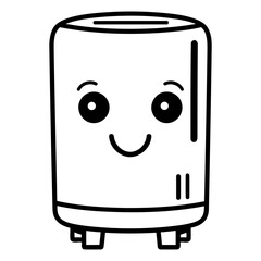 Wall Mural - Cute water cooler icon. Cartoon illustration of cute water cooler vector icon for web