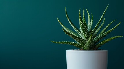 Aloe vera plant growing in a pot.