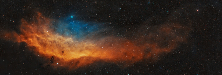 california nebula 2 panels mosaic astro photography