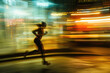 © MK studio - beautiful woman in sportswear runs in a city . concept of sports and healthy lifestyle