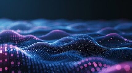 Dynamic Particle Wave Abstract Technology Background