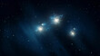 3 stars in the night sky, nebula aspect