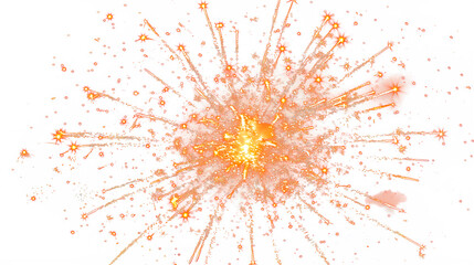 festive fireworks on an isolated transparent background. Fireworks png, salute, explosion png