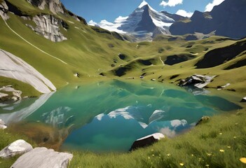 Wall Mural - lake in the mountains