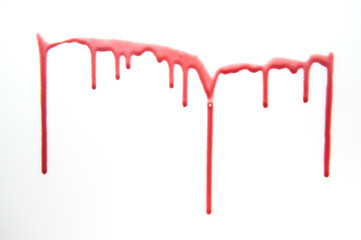 Fototapeta blood dripping down a wall.