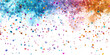 Falling sprinkles  isolated on transparent png.
