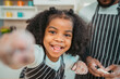 © chokniti - In a home kitchen, black father and his daughter bond over cooking a meal food, their laughter and love filling the air, embodying the joy of African American family life, Father's Day concept