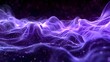purple Glowing Waves through Cosmic Space