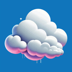 Poster - cloud in the sky vector isolated