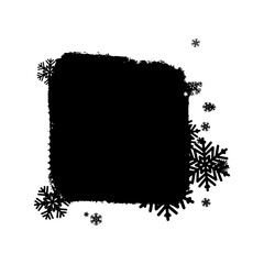 Wall Mural - Creative black Christmas mask. Basis abstract element universal use for design