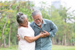 © offsuperphoto - asian senior man suffering and having chest pain from heart attack in the park