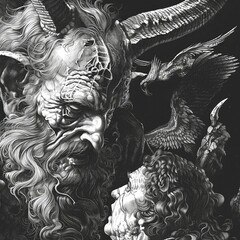  Illustrate the intricate details of Satans appearance as described in the Bible