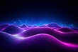 Magenta and purple waves background, in the style of technological art