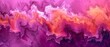  Close-up shot of a vividly colored wallpaper featuring shades of purple, pink, orange, and pink paint splatters