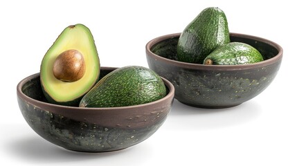 Sticker - Avocado Bowl Display. Generative AI