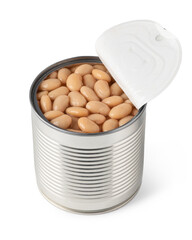 Wall Mural - Opened tin can with beans