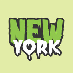 Wall Mural - new york grafiti typography tshirt design
